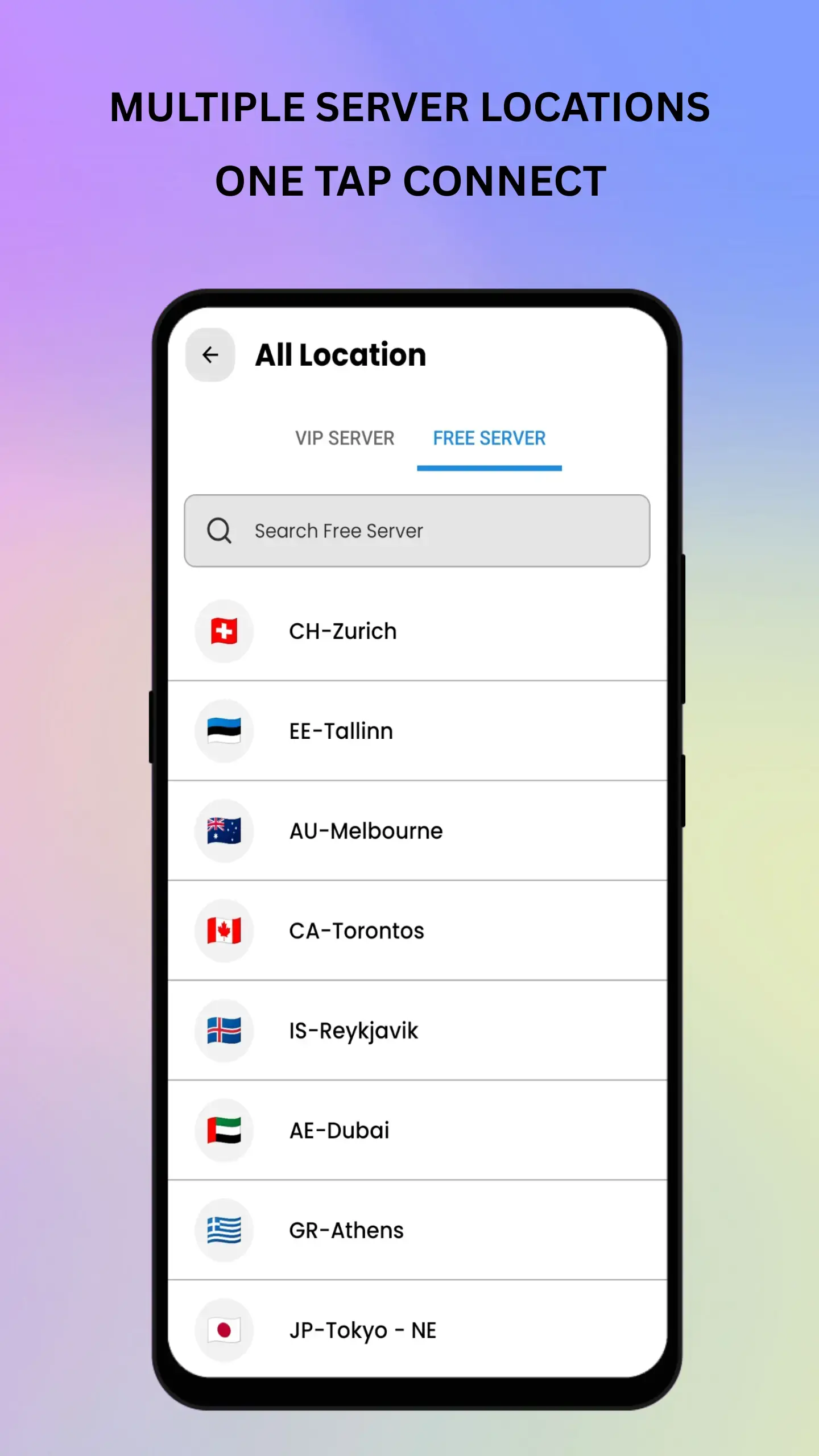 VPRN VPN one tap secure connection